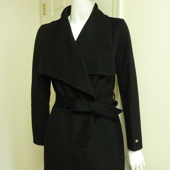 Soia & Kyo Britta-U Double Face Wool Wrap Coat - Picture 8 of 13
